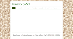 Desktop Screenshot of hotelpordosol.com.br